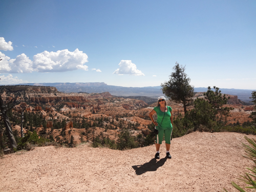 Karen Duquette at Sunset view point Bryce Canyon